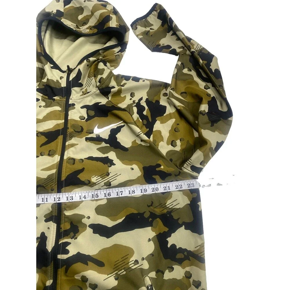 Nike Mens Dri-FIT Lightweight Camo Running Jacket Hooded Zip Up Size Large L
